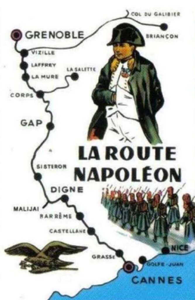 Vallauris, déoart de la Route Napoléon RN85
