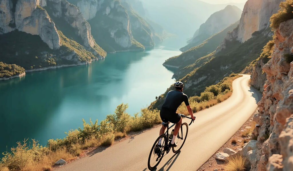 Vélo électrique sur le route des Crêtes depuis La-Palud-sur-Verdon